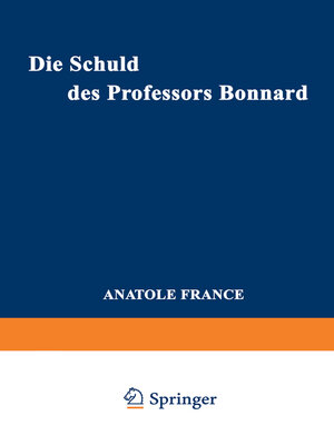 cover image of Die Schuld des Professors Bonnard